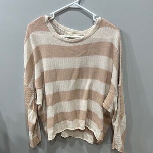Striped Beige and Cream Sweater